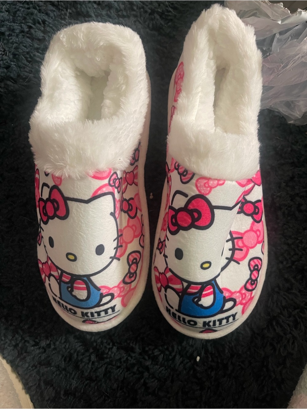 Hello Kitty White and Pink Plush Kids One Piece Footies